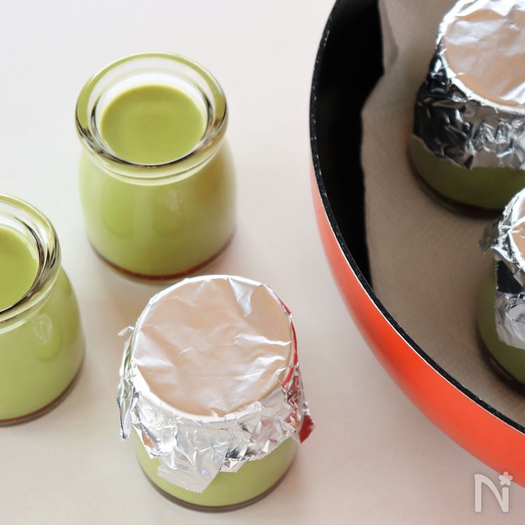 Silky Matcha Pudding Process8