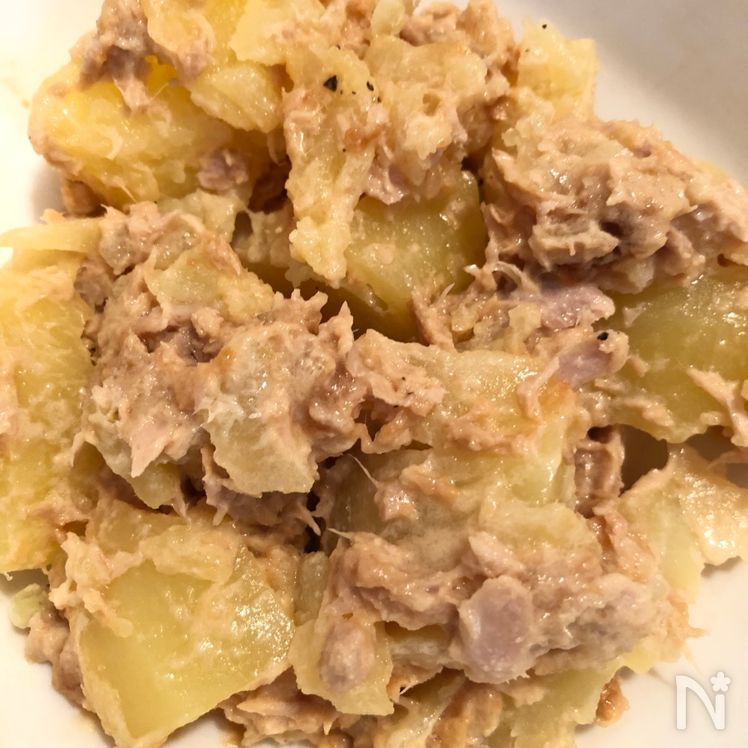 Quick & Easy Japanese-Style Tuna Mayo Potato Salad Process2