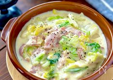 Chinese Cabbage and Bacon Cream Stew