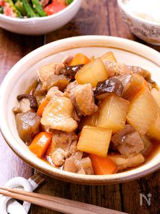 Japanese Simmered Chicken and Root Vegetables –  Richly-Flavored Comfort Dish