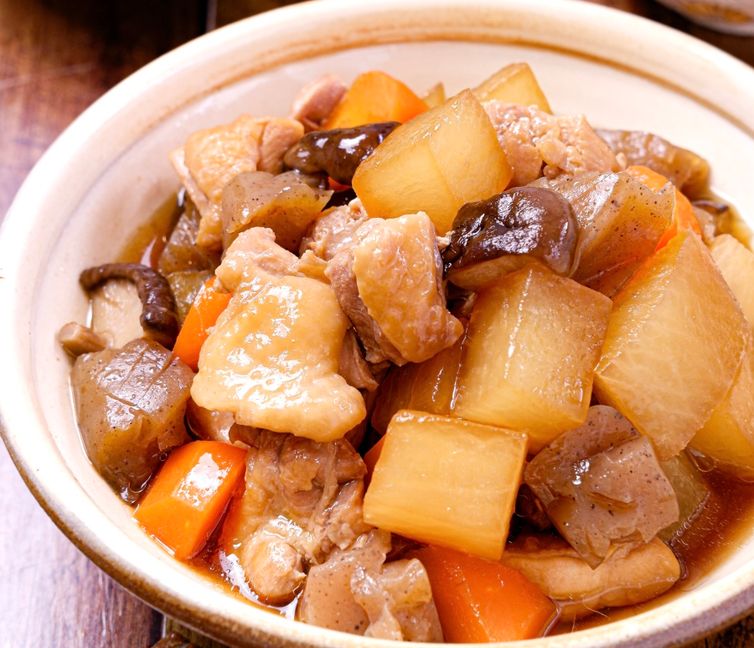 Japanese Simmered Chicken and Root Vegetables –  Richly-Flavored Comfort Dish