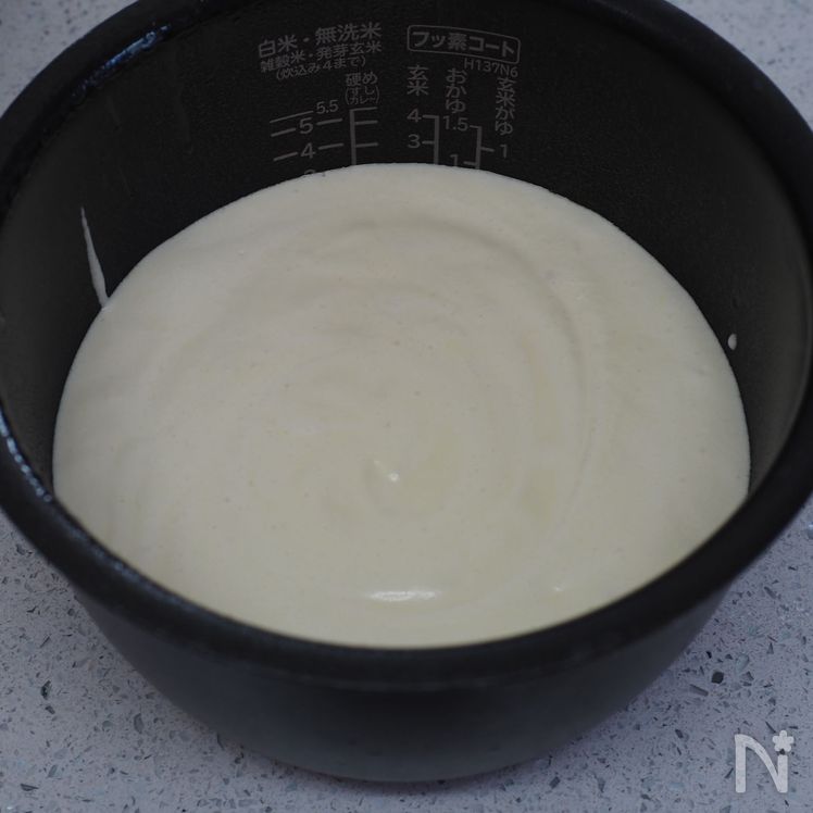 Rice Cooker Soufflé Cheesecake Process6