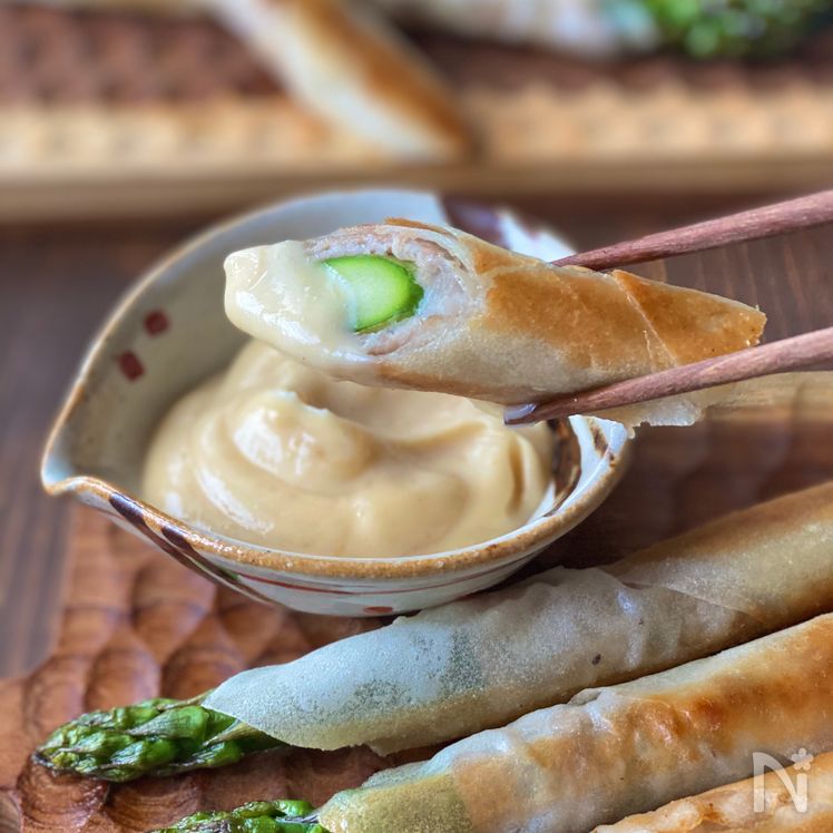 Izakaya-Style Asparagus Spring Rolls Process5