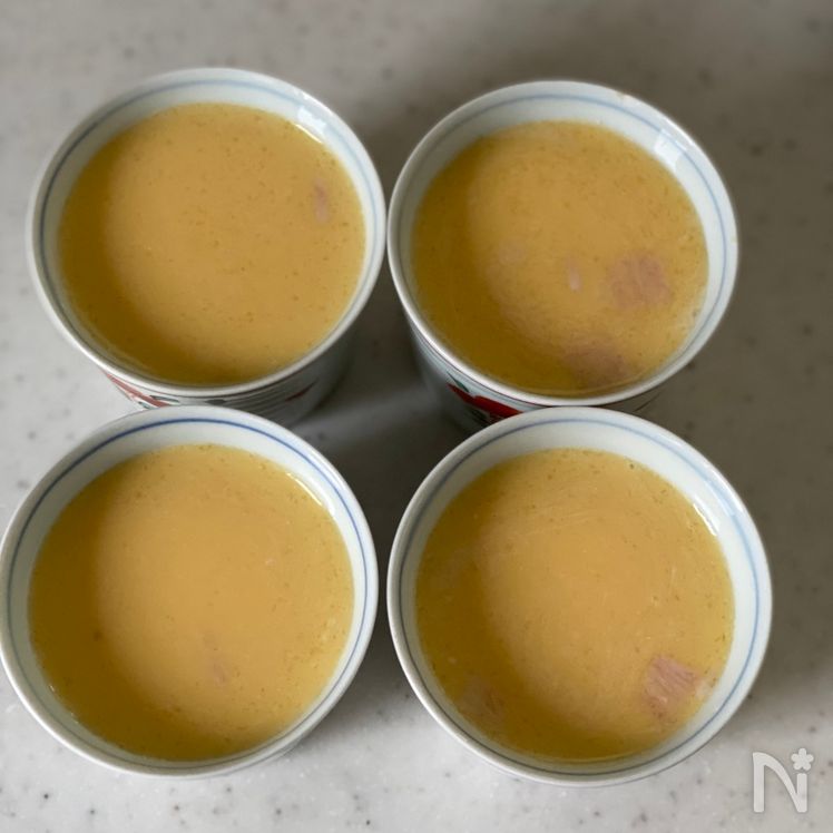 Mozzarella Cheese Chawanmushi (モッツアレラチーズの茶碗蒸し、Savory Egg Custard) Process3