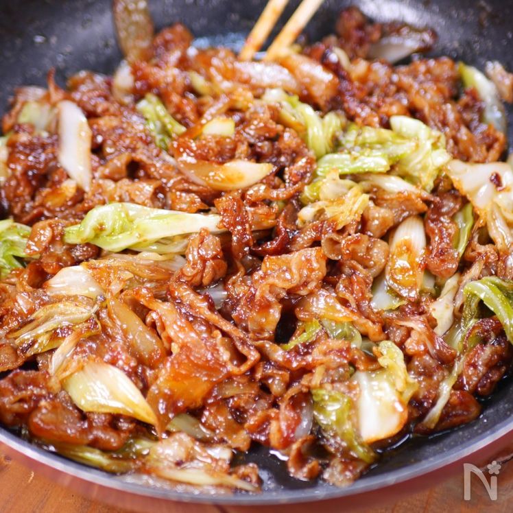 Pork Belly and Cabbage Sweet & Spicy Miso Stir-Fry Process5