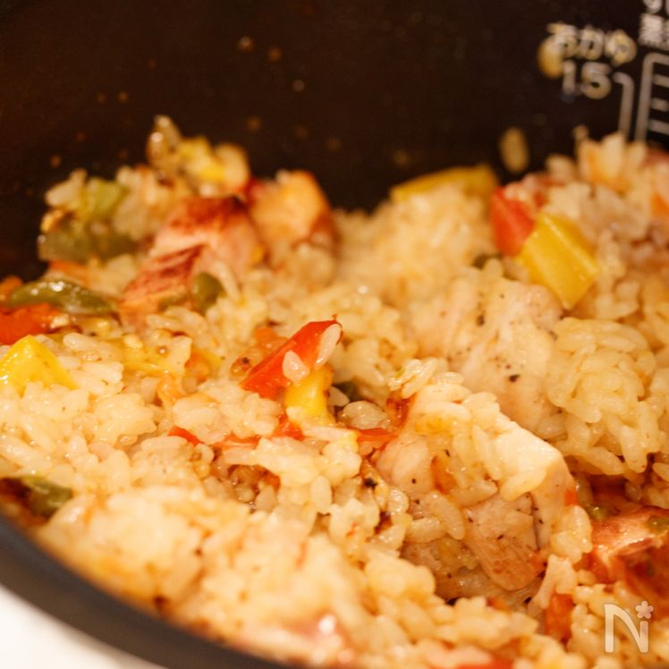 Rice Cooker Chicken Paella Process4