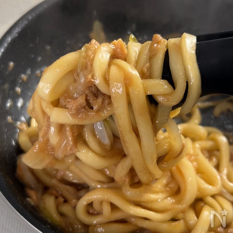 Tuna Yaki Udon (Stir-Fried Udon with Tuna) Process4