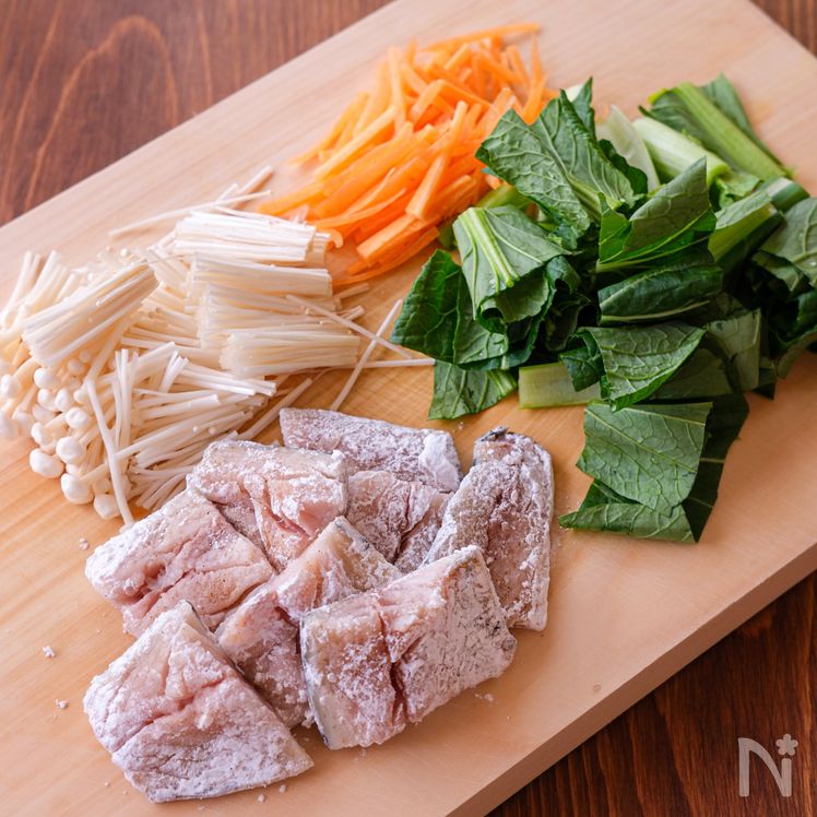 Japanese-Style Mackerel with Vegetable Ankake Sauce Process1