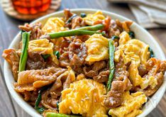 Sweet and Savory Pork and Garlic Chive Rice Bowl