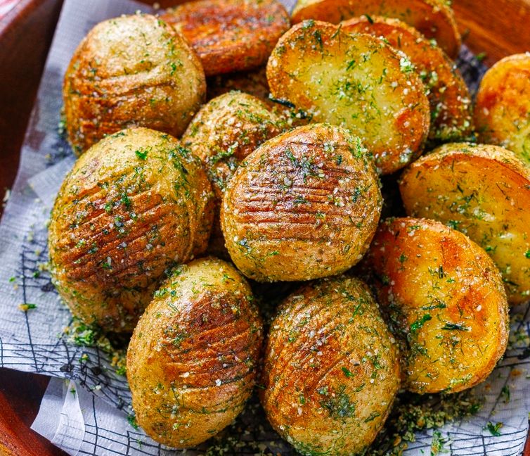 Krispiga Potatisar med Tång och Ost Utan Fritering