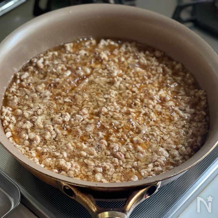 Minced Soboro Chicken Process2