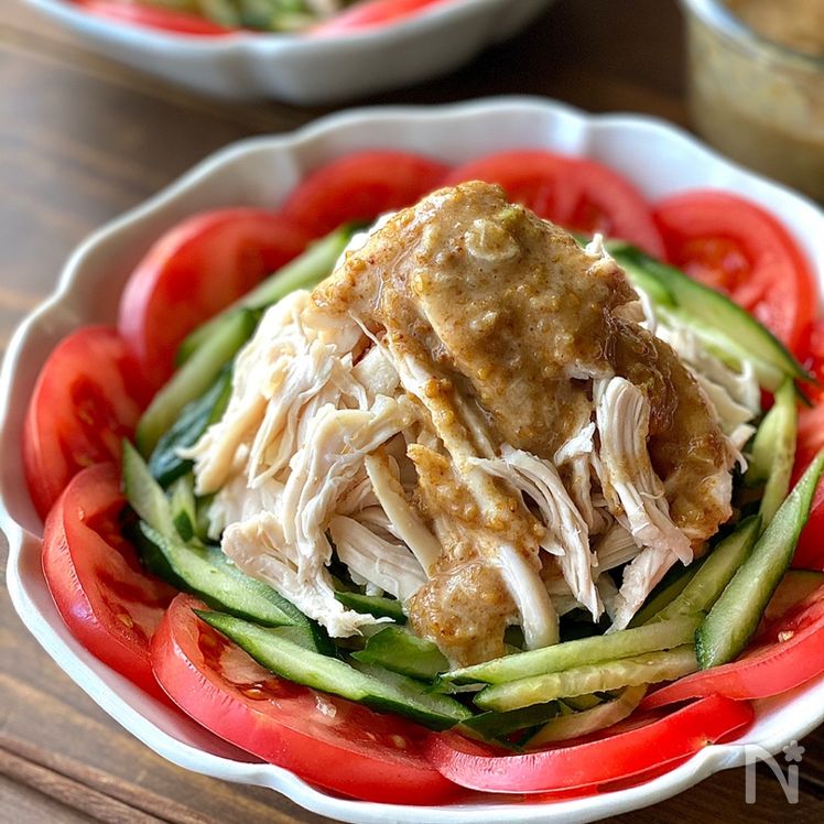 Juicy Steamed Chicken with Sesame Sauce (Bang Bang Ji, 棒棒鶏) Process4
