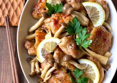 Lemon Butter Chicken with Mushrooms
