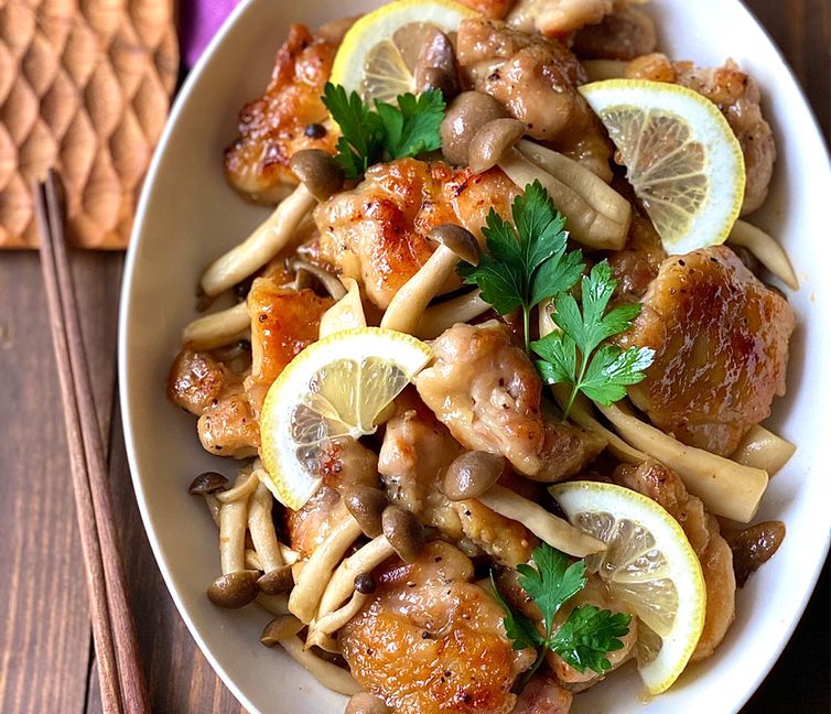 Lemon Butter Chicken with Mushrooms