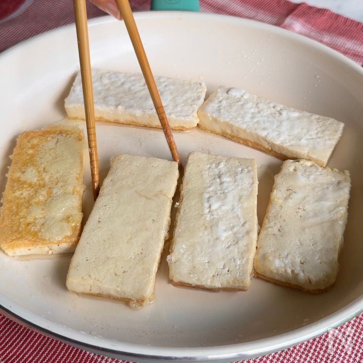 Tofu Sucré Teriyaki à l'Ail Process3