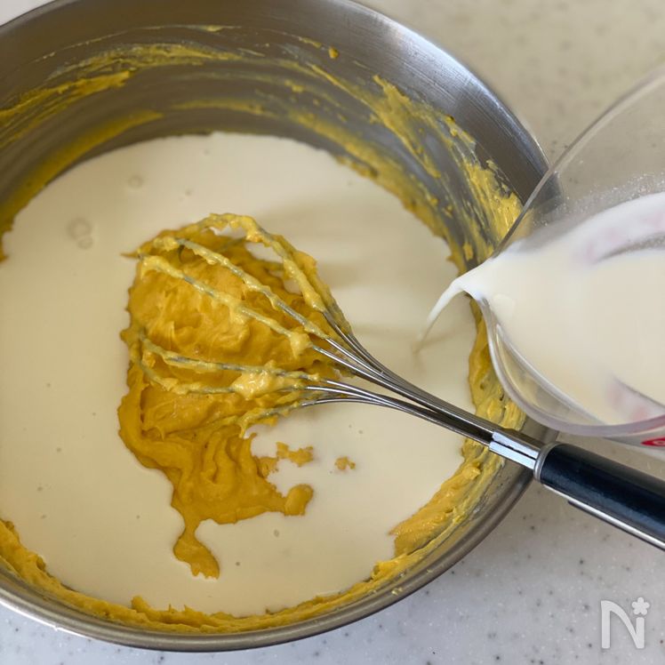 Kabocha Cheesecake with Chocolate Cookie Crust (かぼちゃのチーズケーキ) Process8