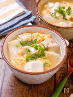 Tofu and Egg Chicken Soup