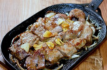 Japanese-Style Steak with Garlic Soy Butter Sauce