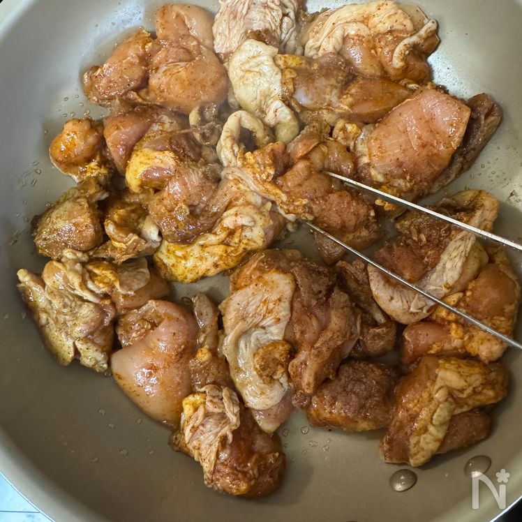 简易烤串风味鸡肉 Process2