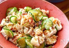 Cucumber and Tuna Crumbled Tofu Salad