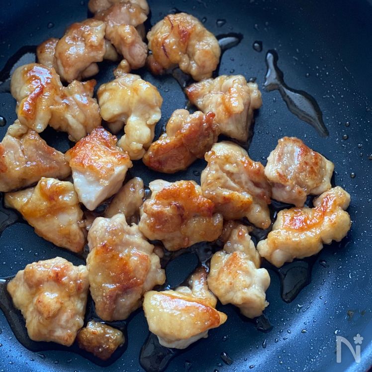 Teriyaki Chicken and Fluffy Egg Rice Bowl (Teritama Chicken-Don) Process5