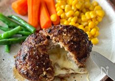 Cheese-Stuffed Hamburg Steak (チーズハンバーグ)