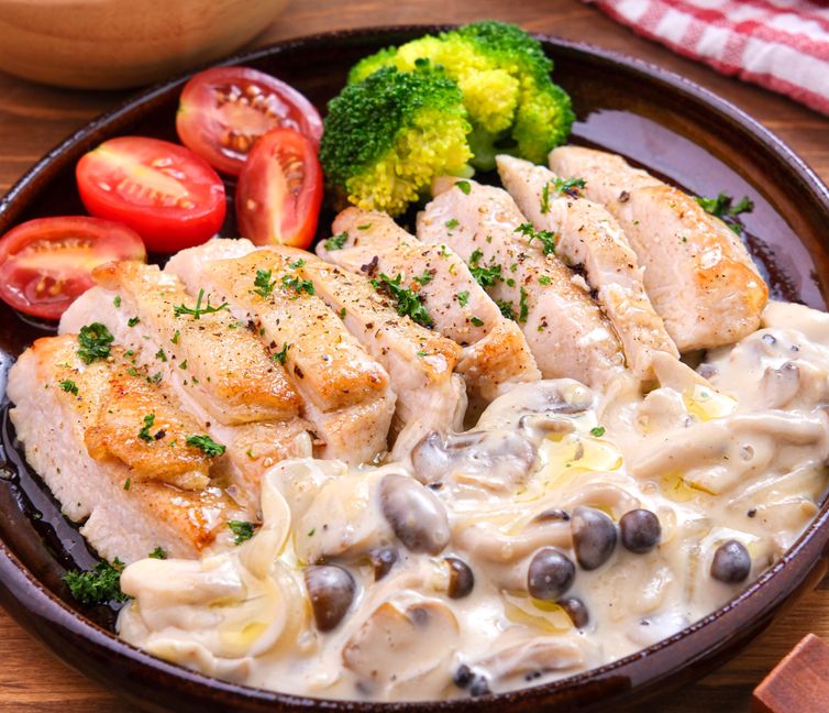 Chicken Steak with Creamy Mushroom Sauce