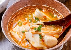 Spicy Tofu and Enoki Mushroom Jjigae