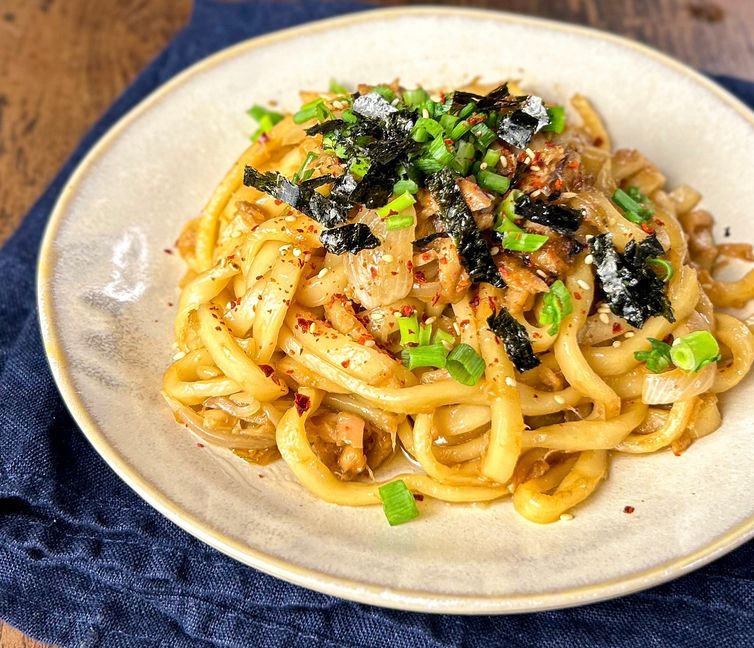 Tuna Yaki Udon (Stir-Fried Udon with Tuna)