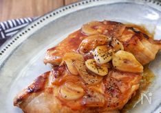 Garlic Swordfish Steak with Oyster-Butter Teriyaki Glaze