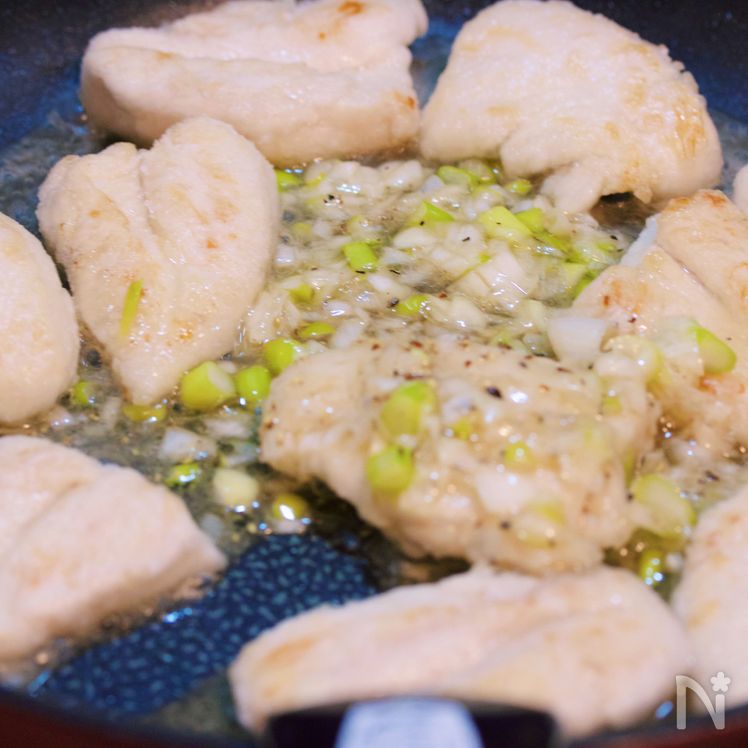 Izakaya-Style Juicy Chicken Tenderloins with Scallion Salt Sauce – A Perfect Match with Beer! Process4