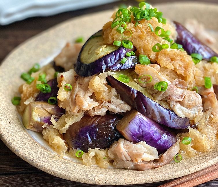 Pork Belly & Eggplant with Refreshing Grated Daikon Ponzu Sauce