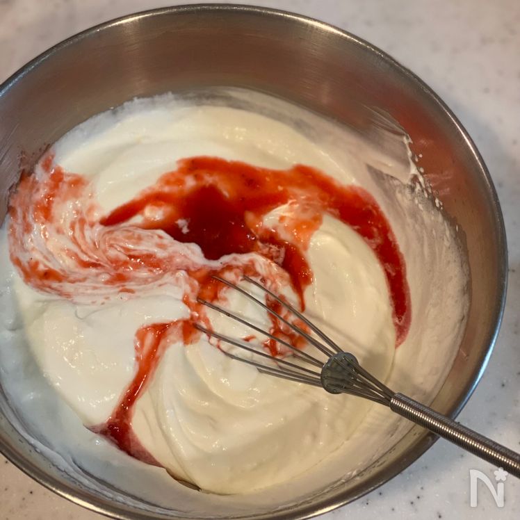 Strawberry Yogurt Mousse (いちごのヨーグルトムース) Process4