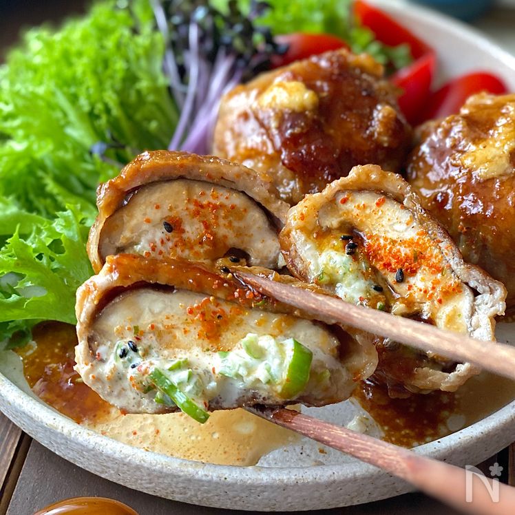 Juicy Pork-Wrapped Shiitake Mushrooms Stuffed with Cheese Process6