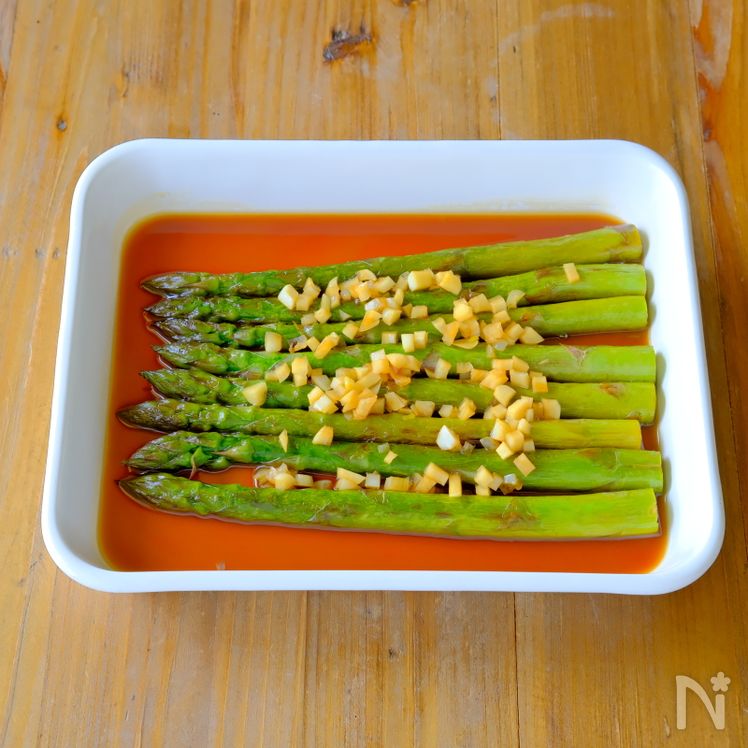Asparagus Butter Sauté with Garlic Sauce Process3