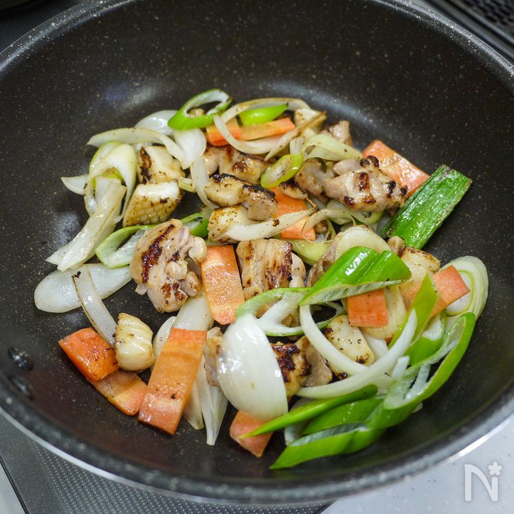 Stir-Fried Dry Udon with Black Pepper Process4