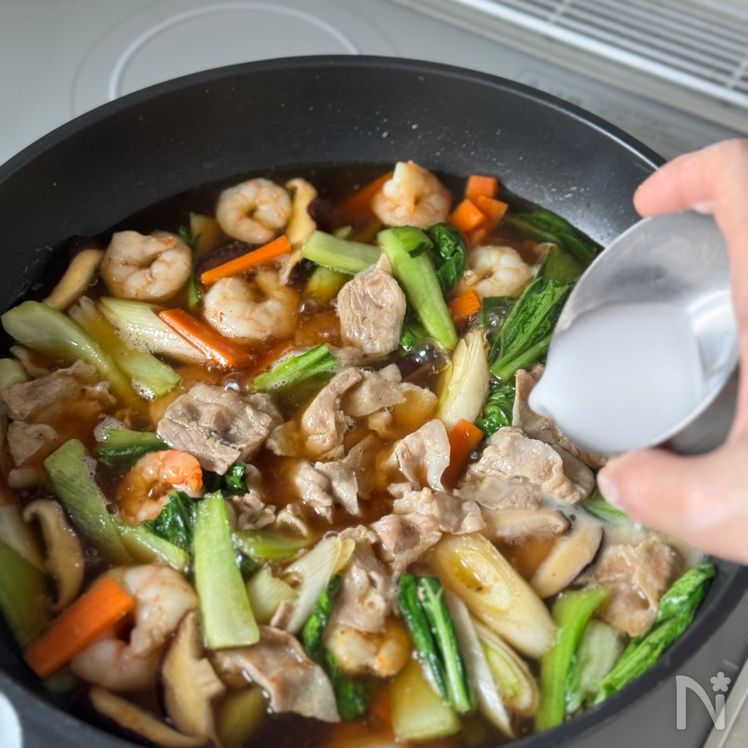 Japanese-Style Crispy Noodles with Thick Savory Sauce (Ankake Yakisoba) Process7