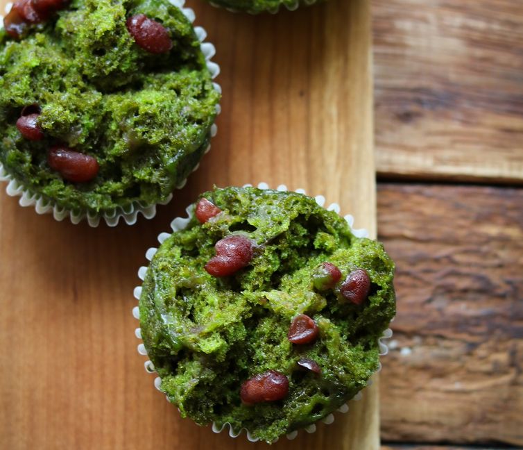 Matcha & Azuki Steamed Muffins