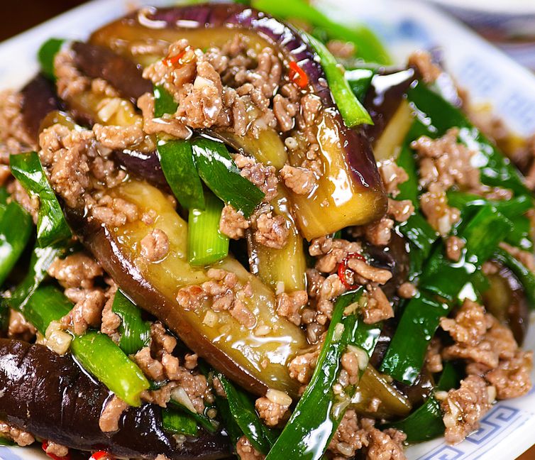 Savory Chinese-Style Eggplant and Garlic Chives Stir Fry