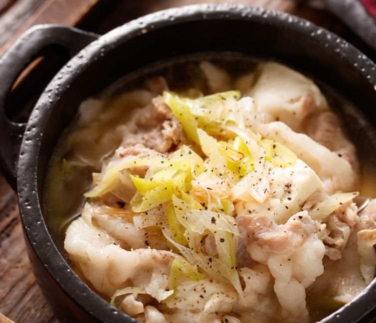 Pork Belly and Tofu Scallion Salt Broth Soup