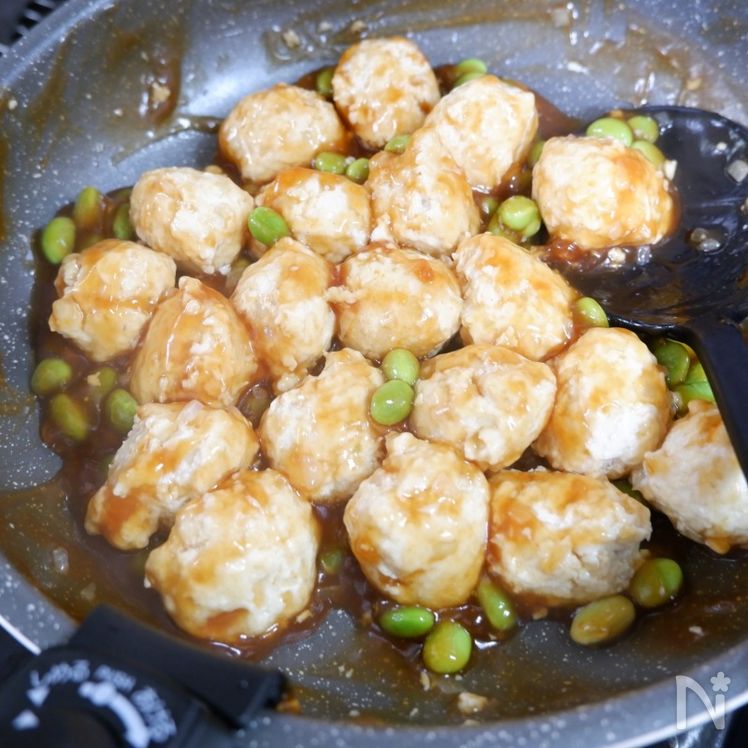 Fluffy Tofu and Chicken Meatballs in Sweet and Sour Sauce Process5