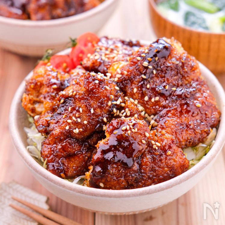 Chicken Tenderloin Cutlet Rice Bowl with Tonkatsu Sauce (Sauce Katsu Donburi) Process4