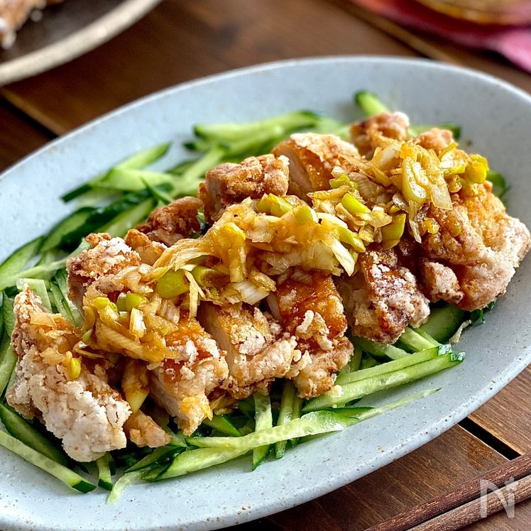 Crunchy-Coated Yūrinchi (Japanese Fried Chicken with Sauce) Process5