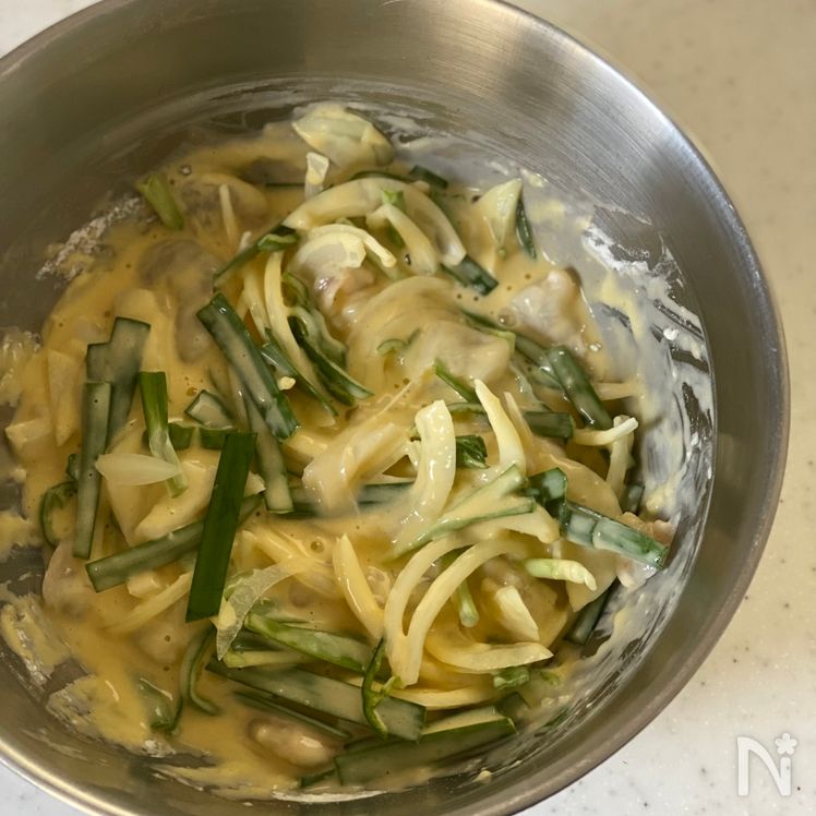 Seafood Chijimi (海鮮チヂミ) Process3