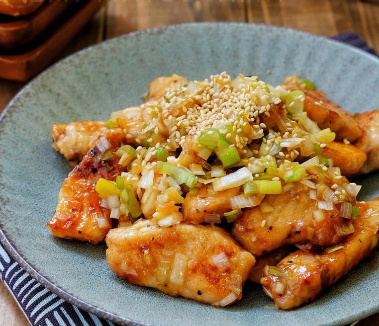 Sweet and Tangy Swordfish Stir-Fry with Scallions