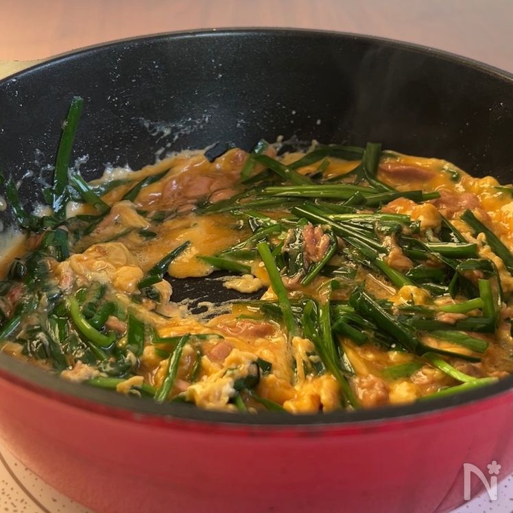 Easy Tuna, Garlic Chive & Egg Stir Fry Process4