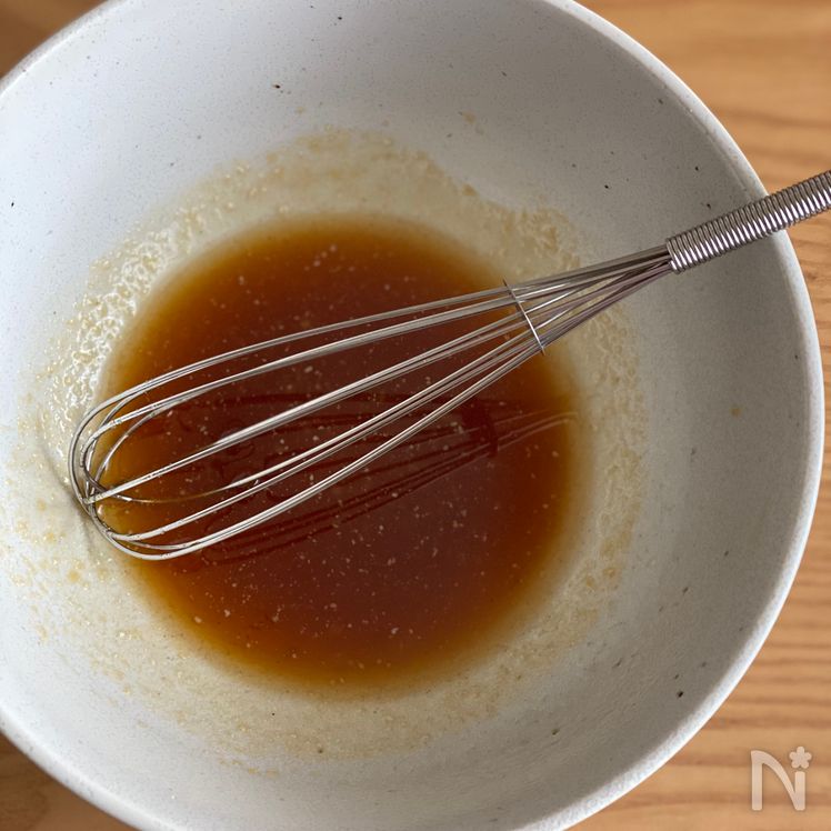 Addictive Cabbage & Sasami with a Sesame–Soy Sauce Garlic Sauce Process2