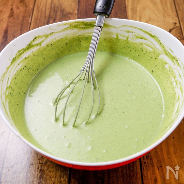 Matcha Basque Cheesecake Process2