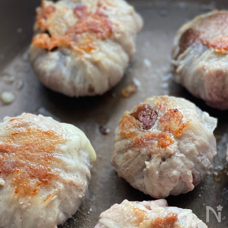 Juicy Pork-Wrapped Shiitake Mushrooms Stuffed with Cheese Process4