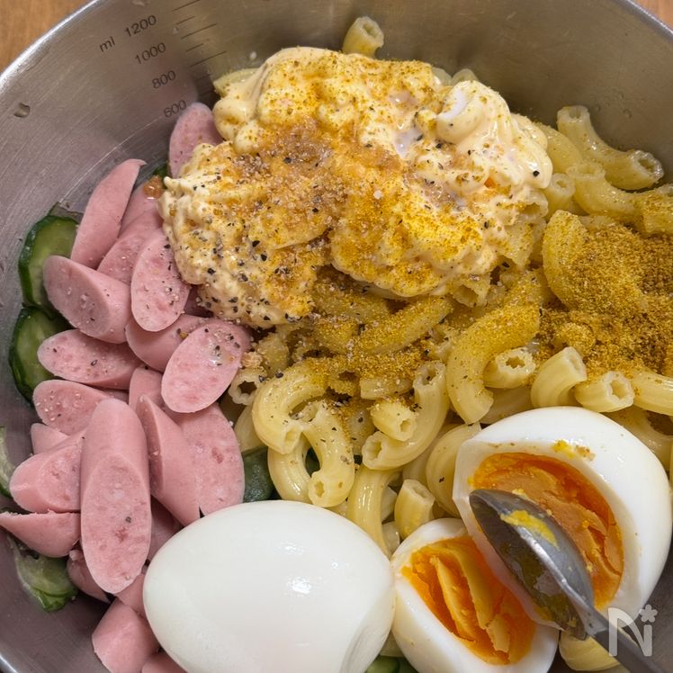 Curry-Flavored Macaroni Salad Process3